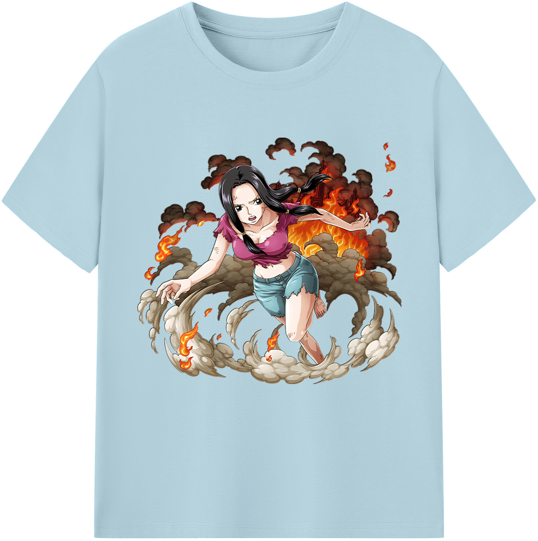 ワンピース ニコ・ロビン ONE PIECE Nico Robin 綿100％半袖Tシャツ（フロントプリント）